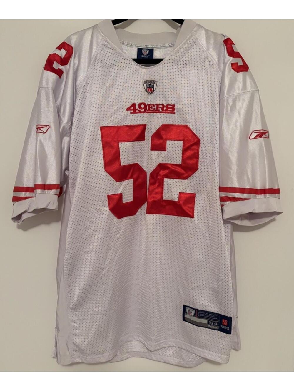 NFL Vintage San Francisco 49ers Patrick Willis Reebok On Field Jersey Size 54